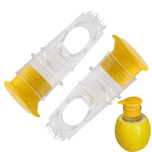 Zitronenpresse – 2er-Pack Manuelle Zitronenpresse,Portable Manual Lime Juicer, Multifunctional Orange Citrus Lime Juicer,Saftpresse Für Camping, Wandern, Picknick von Generisch