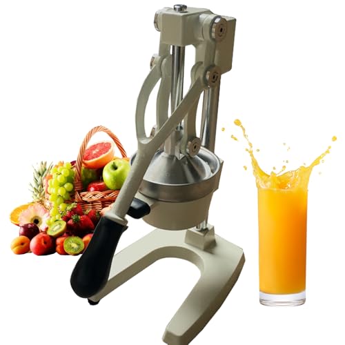 Zitruspresse – robuste manuelle mit duktilem Eisenboden und Edelstahl für einfaches Entsaften von Orangen, Granatäpfeln, Drachenfrüchten und Wassermelonen von Generisch