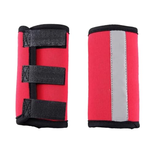 Zubehör für Wunderholung, stoßfest, Ellenbogenschützer, Hundebeinschutz, Vorderbeinbandage, Haustier-Knieschoner (Rot, L) von Generisch