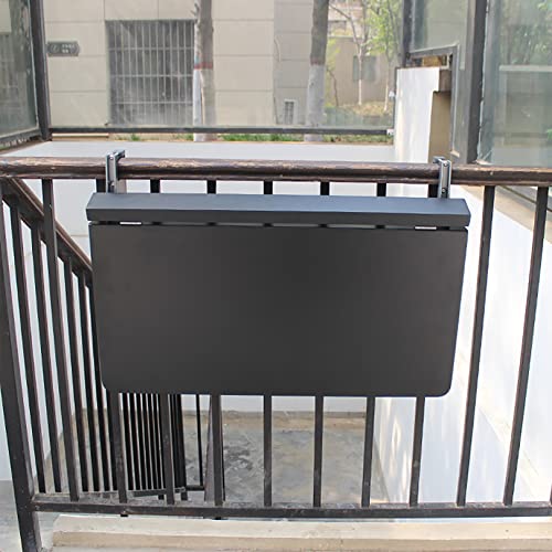 Zusammenklappbarer Beistelltisch für den Außenbereich – Wandmontierter verstellbarer Esszimmertisch für Balkon Terrasse & Deck – Platzsparender Klapptisch & Bartisch für den Außenbereich Zusammenklappbarer Beistelltisch für den Außenbereich – Wandmontierter verstellbarer Esszimmertisch für Balkon Terrasse & Deck – Platzsparender Klapptisch & Bartisch für den Außenbereich von Generisch