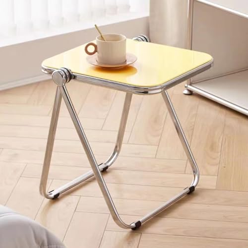 Zusammenklappbarer Beistelltisch – tragbares, quadratisches Design für Kaffee, Ende oder TV-Abendessen im Wohnzimmer, Schlafzimmer, Terrasse von Generisch