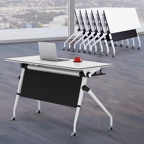 Zusammenklappbarer Besprechungstisch, mobiler Trainingstisch, Seminartisch mit Klappdeckel für Büro, Konferenzraum, modernes Design, ideal für Zusammenarbeit und Veranstaltungen Zusammenklappbarer Besprechungstisch, mobiler Trainingstisch, Seminartisch mit Klappdeckel für Büro, Konferenzraum, modernes Design, ideal für Zusammenarbeit und Veranstaltungen von Generisch