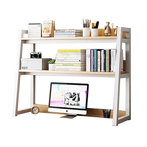 Zusammenklappbarer Computertisch – Holz, 2-stöckig, verstellbare Leiter, Bücherregal und Ausstellungsregal für Mehrzweckgebrauch zu Hause, Wohnheim und Büro – für Computer-Desktop und Organisation Zusammenklappbarer Computertisch – Holz, 2-stöckig, verstellbare Leiter, Bücherregal und Ausstellungsregal für Mehrzweckgebrauch zu Hause, Wohnheim und Büro – für Computer-Desktop und Organisation von Generisch