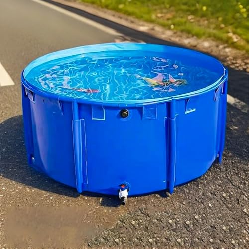 Zusammenklappbarer Fischteich aus Segeltuch – langlebig, einfach aufzubauen, oberirdischer Wassertank für Koi- und Gartenbewässerung von Generisch