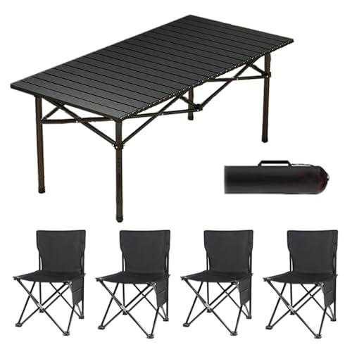 Zusammenklappbarer Strand-Picknicktisch und -stuhl-Set – tragbare Tischplatte aus Karbonstahl, ideal für Camping, Partys im Freien, Rasen – perfekt für Versammlungen und Familienspaß Zusammenklappbarer Strand-Picknicktisch und -stuhl-Set – tragbare Tischplatte aus Karbonstahl, ideal für Camping, Partys im Freien, Rasen – perfekt für Versammlungen und Familienspaß von Generisch