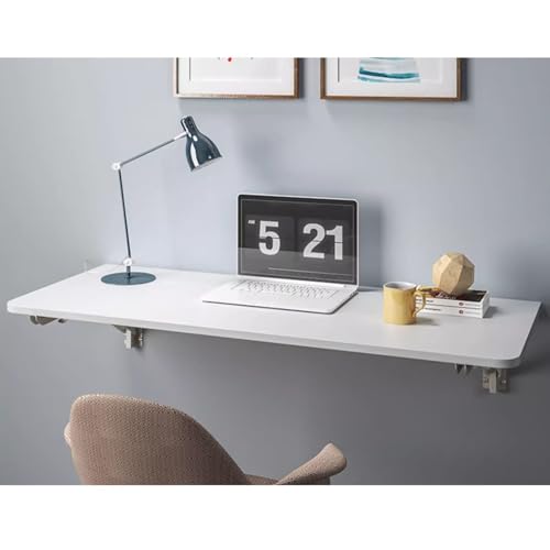 Zusammenklappbarer Wandtisch, platzsparend, schwebender Küchen- und Esstisch, vielseitiger Laptop-Schreibtisch und Schreibregal aus Holz, 120 x 40 cm (L x B x B) von Generisch