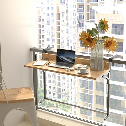 Zusammenklappbarer Wandtisch, stabiles schwebendes Regal für den Außenbereich, Balkon, Terrasse, Garten von Generisch