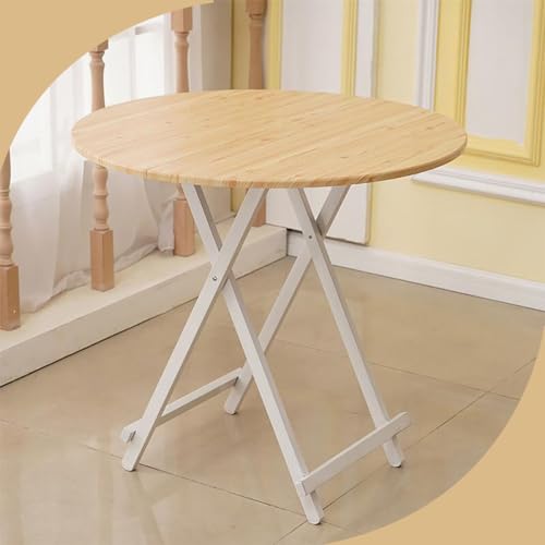 Zusammenklappbarer runder Beistelltisch für Terrasse, Garten, Küche – Couchtisch aus Holz, kompakter faltbarer Camping-Teetisch für kleine Räume Zusammenklappbarer runder Beistelltisch für Terrasse, Garten, Küche – Couchtisch aus Holz, kompakter faltbarer Camping-Teetisch für kleine Räume von Generisch