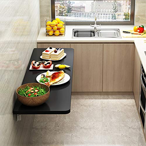 Zusammenklappbarer wandmontierter schwimmender Esstisch, platzsparend, Klappblätter, Arbeitsplatz, Schreibtisch, kleiner Holzschreibtisch für Zuhause, Büro, Küche Zusammenklappbarer wandmontierter schwimmender Esstisch, platzsparend, Klappblätter, Arbeitsplatz, Schreibtisch, kleiner Holzschreibtisch für Zuhause, Büro, Küche von Generisch