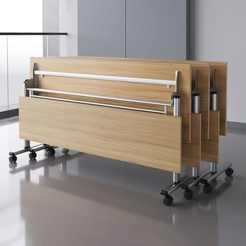 Zusammenklappbares Besprechungstisch Set - Mobiler Trainingstisch mit feststellbaren Rädern für Konferenz- und Trainingsräume von Generisch