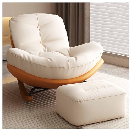 cking Chairs for Nursery Comfortable Padded Rocking Chair with Footstool and Recliner Feature Ideal for Small Spaces Living Room Glider Rocker Sofa (Rose) von Generisch