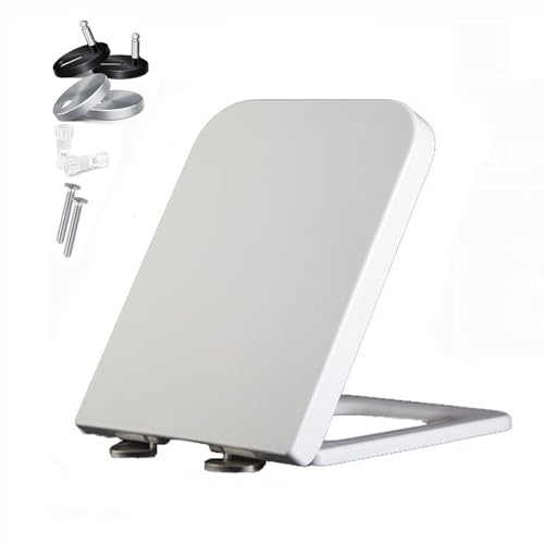 d SlowClose WC-Sitz, modern, weiß, PP-Abdeckung, quadratisches Design, 36,1 x 45 cm, Badezimmer, unverzichtbar, langlebig und leicht zu reinigen, universelle Passform d SlowClose WC-Sitz, modern, weiß, PP-Abdeckung, quadratisches Design, 36,1 x 45 cm, Badezimmer, unverzichtbar, langlebig und leicht zu reinigen, universelle Passform von Generisch