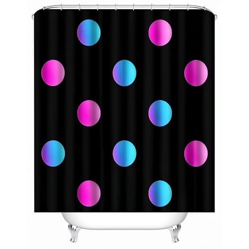 duschvorhang Anti schimmel 150 x 180 cm Schwarzer Hintergrund Diamantfarbene Geometrie duschvorhang badewanne Eleganter wasserabweisender Bad Sichtschutz für modernes Zuhause oder Studio MY614 von Generisch