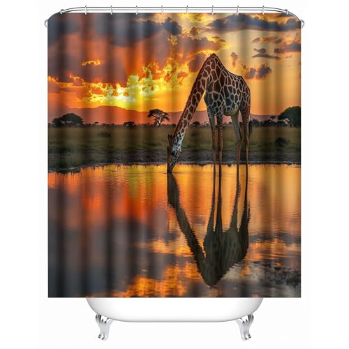 duschvorhang Blickdicht 180 x 180 cm Giraffe duschvorhang mit Motiv Wasserabweisender Stofftrenner für Gemeinschaftsbad oder Spa-Bereich MY2828 duschvorhang Blickdicht 180 x 180 cm Giraffe duschvorhang mit Motiv Wasserabweisender Stofftrenner für Gemeinschaftsbad oder Spa-Bereich MY2828 von Generisch