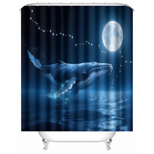 duschvorhang mit Gewicht 180 x 180 cm Mondwal duschvorhang mit Haken Dekorativer wasserabweisender Sichtschutz für WG-Bad oder Gästezimmer MY1779 von Generisch