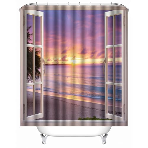 duschvorhang mit Gewicht 180 x 180 cm Schöne Aussicht duschvorhang mit Haken Dekorativer wasserabweisender Sichtschutz für WG-Bad oder Gästezimmer MY3159 duschvorhang mit Gewicht 180 x 180 cm Schöne Aussicht duschvorhang mit Haken Dekorativer wasserabweisender Sichtschutz für WG-Bad oder Gästezimmer MY3159 von Generisch