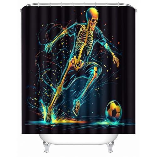 duschvorhang mit Motiv 165 x 180 cm Künstlerischer Fußball duschvorhang mit Ringen Klassisches Blumenmuster auf wasserabweisendem Stoff für Landhausbad ER25-29-747 duschvorhang mit Motiv 165 x 180 cm Künstlerischer Fußball duschvorhang mit Ringen Klassisches Blumenmuster auf wasserabweisendem Stoff für Landhausbad ER25-29-747 von Generisch