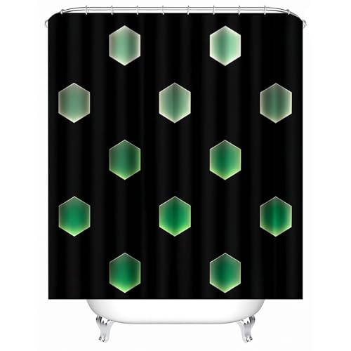 duschvorhang mit Ringen 150 x 180 cm Schwarzer Hintergrund Diamantfarbene Geometrie duschvorhang ohne Bohren Stilvoller Mikrofaser Sichtschutz für Ferienunterkunft oder Familienbad MY510 duschvorhang mit Ringen 150 x 180 cm Schwarzer Hintergrund Diamantfarbene Geometrie duschvorhang ohne Bohren Stilvoller Mikrofaser Sichtschutz für Ferienunterkunft oder Familienbad MY510 von Generisch