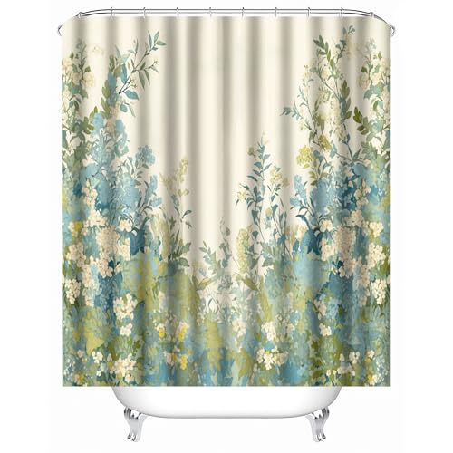duschvorhang waschbar 180 x 200 cm Blumen duschvorhang bunt Hygienischer wasserfester Bad Raumteiler für Campingplatz oder Gästebereich MY4152 von Generisch