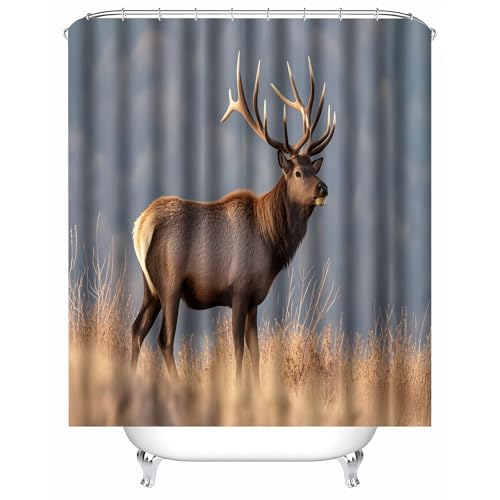 duschvorhang waschbar 180 x 200 cm Elch duschvorhang bunt Hygienischer wasserfester Bad Raumteiler für Campingplatz oder Gästebereich MY1255 duschvorhang waschbar 180 x 200 cm Elch duschvorhang bunt Hygienischer wasserfester Bad Raumteiler für Campingplatz oder Gästebereich MY1255 von Generisch