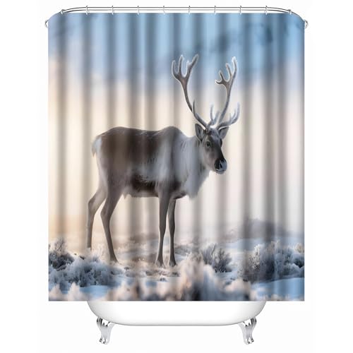 duschvorhang waschbar 180 x 200 cm Elch duschvorhang bunt Hygienischer wasserfester Bad Raumteiler für Campingplatz oder Gästebereich MY1279 duschvorhang waschbar 180 x 200 cm Elch duschvorhang bunt Hygienischer wasserfester Bad Raumteiler für Campingplatz oder Gästebereich MY1279 von Generisch