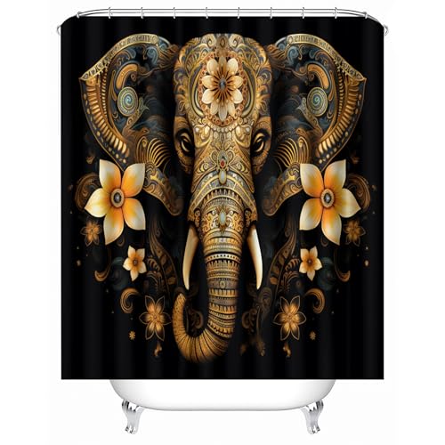 duschvorhang waschbar 180 x 200 cm Elefant duschvorhang bunt Hygienischer wasserfester Bad Raumteiler für Campingplatz oder Gästebereich MY2934 duschvorhang waschbar 180 x 200 cm Elefant duschvorhang bunt Hygienischer wasserfester Bad Raumteiler für Campingplatz oder Gästebereich MY2934 von Generisch