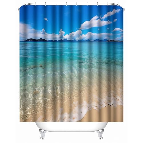 duschvorhang waschbar 180 x 200 cm Meeresküste duschvorhang bunt Hygienischer wasserfester Bad Raumteiler für Campingplatz oder Gästebereich MY884 duschvorhang waschbar 180 x 200 cm Meeresküste duschvorhang bunt Hygienischer wasserfester Bad Raumteiler für Campingplatz oder Gästebereich MY884 von Generisch