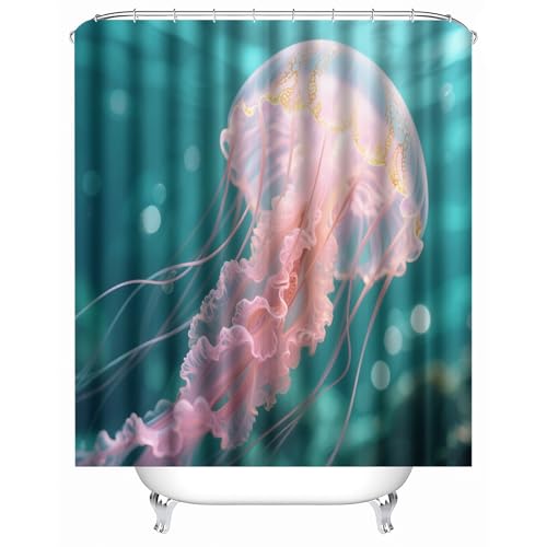 duschvorhang waschbar 180 x 200 cm Unterwasserquallen duschvorhang bunt Hygienischer wasserfester Bad Raumteiler für Campingplatz oder Gästebereich MY1715 duschvorhang waschbar 180 x 200 cm Unterwasserquallen duschvorhang bunt Hygienischer wasserfester Bad Raumteiler für Campingplatz oder Gästebereich MY1715 von Generisch