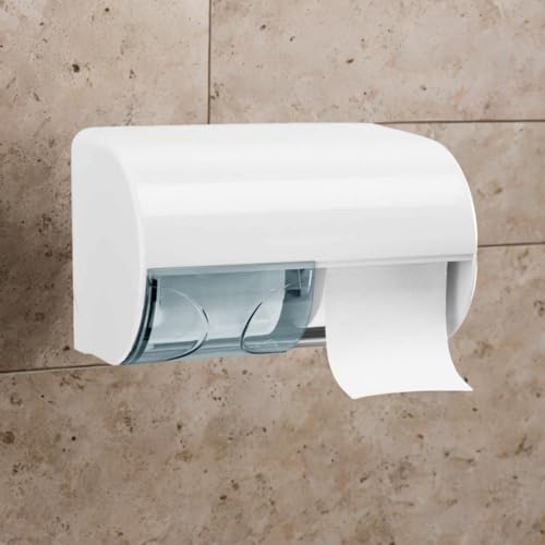 formschöner Toilettenpapierspender - passend für 2 Kleinrollen-Haushaltsrollen Toilettenpapier von Generisch