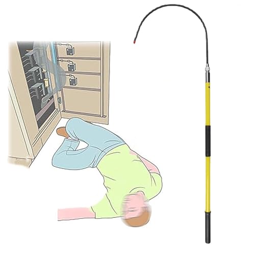 isolierte rettungsstange Abnehmbarer Professioneller Isolierter Rettungshaken, Elektrischer Sicherheitsrettungshaken Für Training Und Übungen, Notfallsicherung(Yellow,1m/3.3ft/0.4-10kv) von Generisch