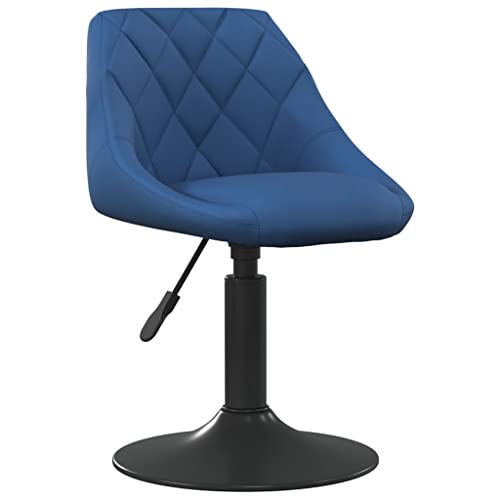 kangqiling Drehbare Esszimmerstühle 4 Stück Blau aus Samt, Blau, 3088795 von Generisch