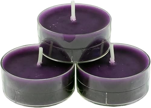 nk Candles 20 dänische Teelichter farbig durchgefärbt ohne Duft (aubergine-lila) von Generisch