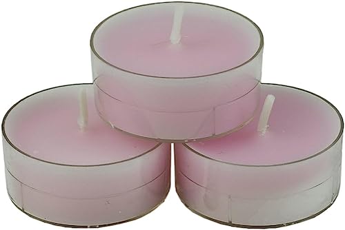 nk Candles 20 dänische Teelichter farbig durchgefärbt ohne Duft (hell-rosa) von Generisch