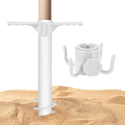 parasol Hering Für Sand, Gartenmarkise Halterung Erdanker mit Haken, Rostfreier Halter Als Zubehör Für Parasole Für Den Einsatz Im Garten Am Im Hinterhof Im Hof Und Am Pool von Generisch