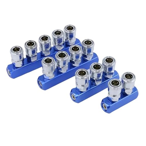 plumbify store Kompressor Pneumatische Fitting Pumpe Werkzeug Koppler Verteiler Multi Splitter EU/JP stil Luft Gas Distributor for 1/4 Schnell Anschluss(SML-5 EU SM20) von Generisch