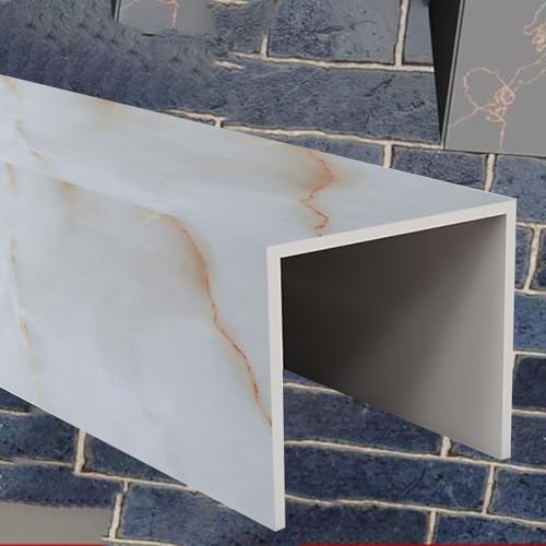 rohrverkleidungen einhausung Dekorative Rohrabdeckung für den Innenbereich mit Waschbecken/versteckter Leitung/Leitungsheizung, winddichter PVC-Kanal-Abdecker(C,L W 110 x 6cm/4' x 2.4") von Generisch