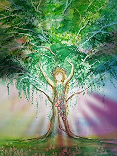 silwi-Art Erzengel Ariel - Engel der Reinheit und der Umwelt Engelbild Schutzengelbild Geschenkidee Engelkarte XL/Wanddeko von Generisch