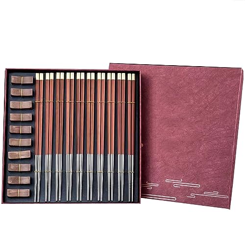 stäbchen zum essen sushi stäbchen 10 Paar rutschfeste Essstäbchen für den Haushalt, wiederverwendbare Essstäbchen stäbchen zum essen sushi stäbchen 10 Paar rutschfeste Essstäbchen für den Haushalt, wiederverwendbare Essstäbchen von Generisch