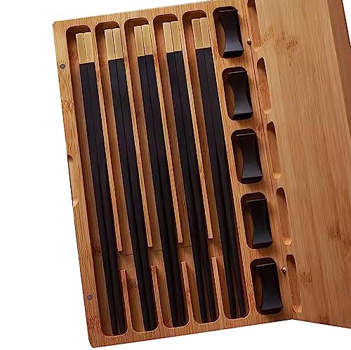 stäbchen zum essen sushi stäbchen 25 cm wiederverwendbare Essstäbchen, 5 Paar Essstäbchen in Geschenkbox(Color:D,Size:25cm) von Generisch