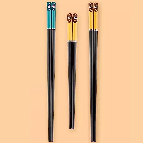 stäbchen zum essen sushi stäbchen Essstäbchen aus Legierung für den Heimgebrauch, rutschfeste kreative Essstäbchen für den Heimgebrauch(Color:C,Size:3 pairs) von Generisch