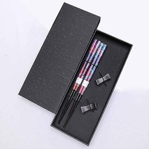stäbchen zum essen sushi stäbchen Geschenkbox für rutschfeste Essstäbchen für den Haushalt, wiederverwendbare Essstäbchen(Color:C,Size:23cm) von Generisch