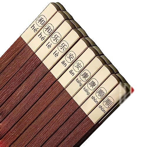 sushi stäbchen essstäbchen holz 10 Paar Essstäbchen, Geschenkbox, wiederverwendbare Essstäbchen, Geschäftsgeschenke(Color:P,Size:25cm) von Generisch