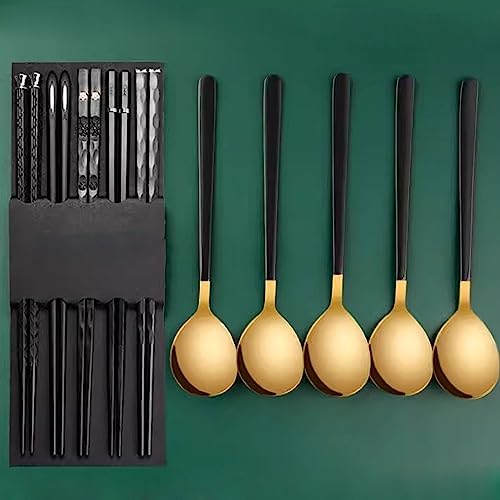 sushi stäbchen essstäbchen holz 24,3 cm legierte Essstäbchen, rutschfeste Haushalts-Essstäbchen, wiederverwendbar(Color:B,Size:5 pairs) von Generisch
