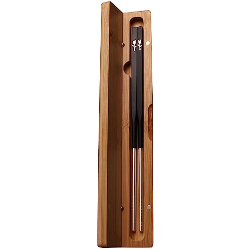 sushi stäbchen essstäbchen holz 24 cm große Essstäbchen aus Sterlingsilber, rutschfeste Haushalts-Essstäbchen, wiederverwendbar(Color:B,Size:1 pair) von Generisch