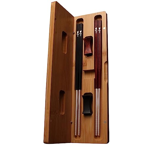 sushi stäbchen essstäbchen holz 24 cm große Essstäbchen aus Sterlingsilber, rutschfeste Haushalts-Essstäbchen, wiederverwendbar(Color:C,Size:2 pairs) von Generisch