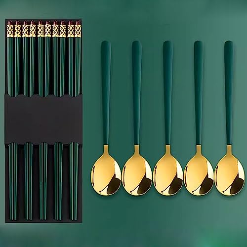 sushi stäbchen essstäbchen holz Essstäbchen-Set aus Legierung, rutschfeste Essstäbchen für den Haushalt, Polymer-Fiberglas-Essstäbchen(Color:B,Size:10 pairs) von Generisch