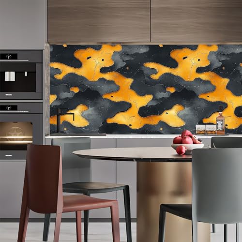 tapete selbstklebend 44wX1000Lcm Goldschwarze Vintage-Textur tapete steinoptik Modernes Wanddesign für Arbeitszimmer oder Home Office – selbstklebend und rückstandslos entfernbar EBZ9-261327 von Generisch