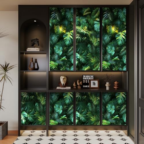 tapete selbstklebend 44wX1000Lcm Tropische Schildkrötenblätter tapete steinoptik Modernes Wanddesign für Arbeitszimmer oder Home Office – selbstklebend und rückstandslos entfernbar EBZ9-260278 von Generisch