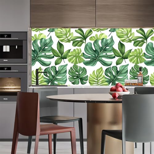 tapete selbstklebend 44wX1000Lcm Tropische Schildkrötengrünblätter tapete steinoptik Modernes Wanddesign für Arbeitszimmer oder Home Office – selbstklebend und rückstandslos entfernbar EBZ9-262210 von Generisch