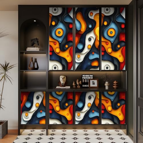 tapete selbstklebend 44wX300Lcm Abstrakte Kunst Dreidimensionale Depression tapetenkleister vliestapete Hochwertiges Wandbild für Mietwohnungen – ideal zur schnellen Raumgestaltung ohne Bohren von Generisch